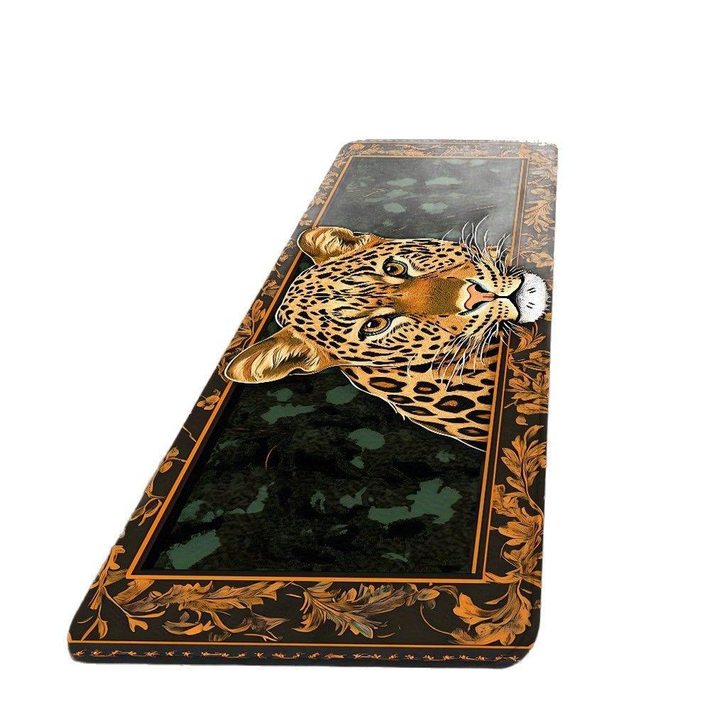 Jaguar Leopard Print Long Carpet Washable Non-Slip Kitchen Mat Bedroom Hallway Carpet Home Decor