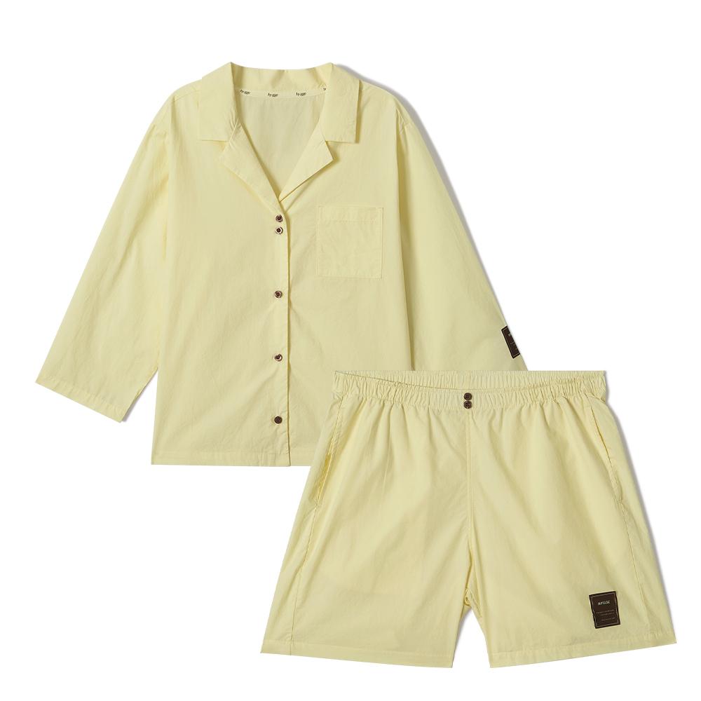 

Однотонный пижамный комплект - светло-желтый 95