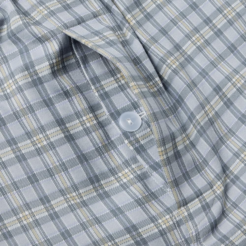 Gunze Long Sleeve and Pants Smooth PT Men's Pajamas, (Front Opening), 100% Cotton,