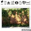 Bohemian Ivy Fence Tapestry, Green Vines On Wooden Fence Wall Art for Balcony and Backyard