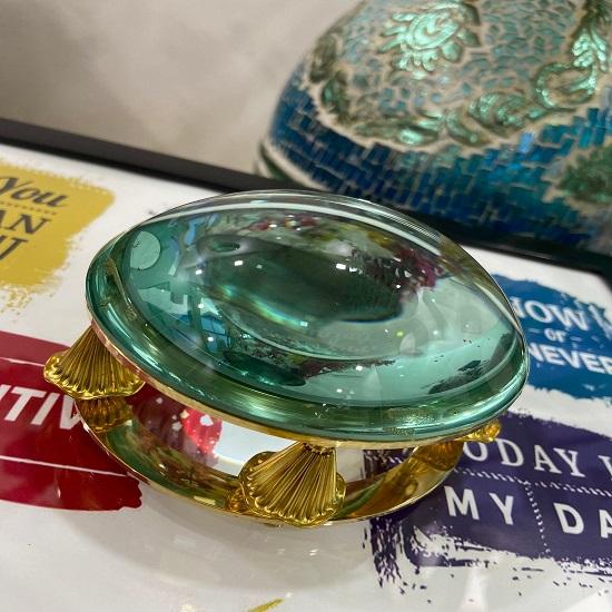 Glas Briefbeschwerer Lupe zum Lesen von Büchern Traditionelle Messinglupe