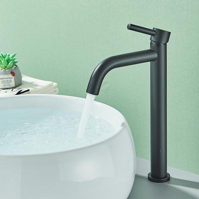 Banyo Lavabo Bataryası Yüksek İnce Banyo Lavabosu Su Karıştırıcı Musluk Lavabo Kuğu Musluk Banyo Musluğu
