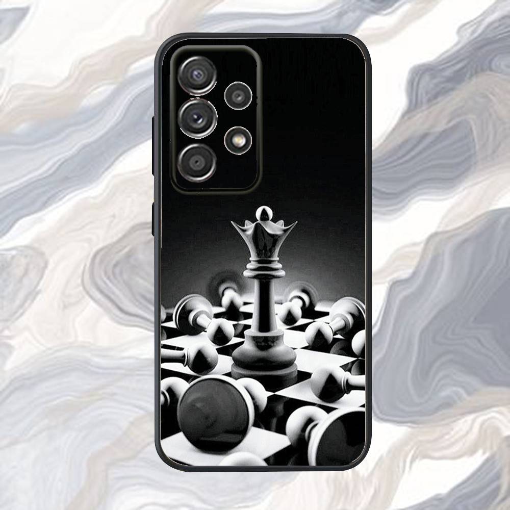 Cool Chess Art Phone Case For Samsung S25,S24,S21,S22,S23,S30,Ultra,S20,Plus,Fe,Lite,Note,10,9,5G Black Cover