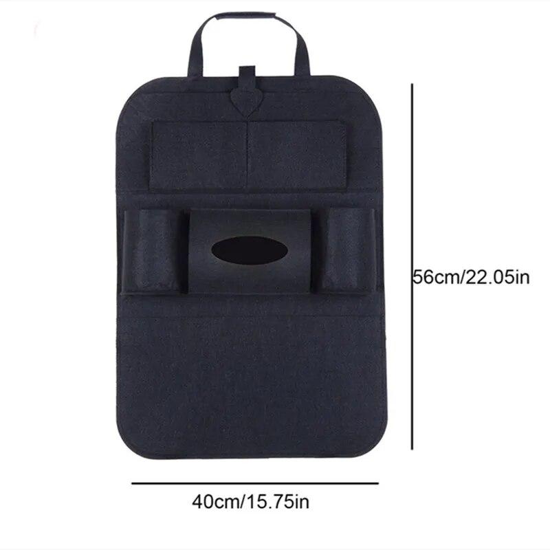 Car Back Seat Organizer Storage Bag with Foldable Table Tray Tablet Holder Tissue Box Auto Back Seat Bag Organizers Universal