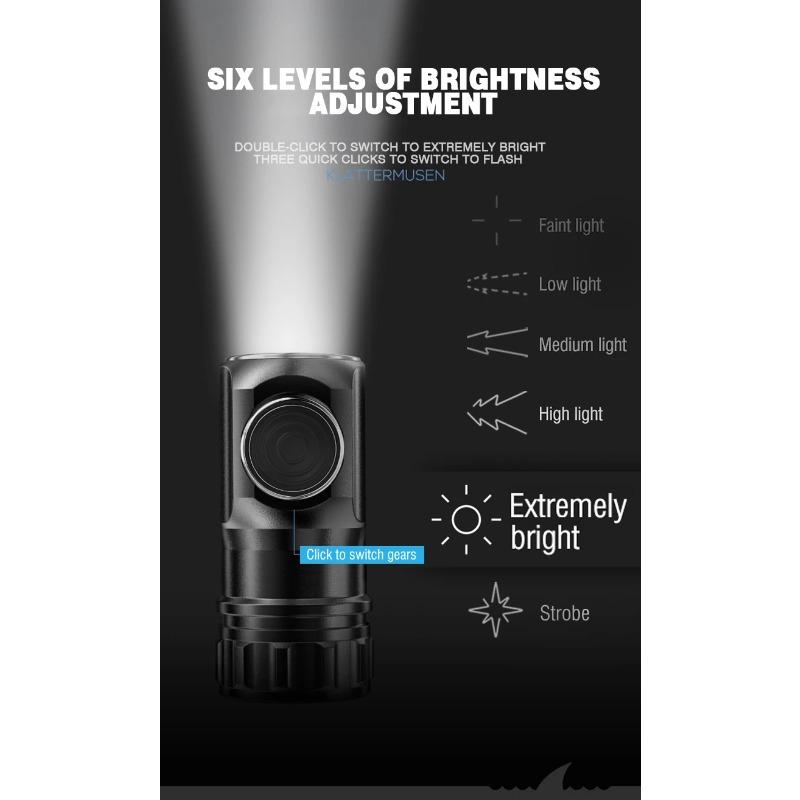 ES03 3*SST20 3000LM Powerful LED Flashlight USB Rechargeable 18350 6Mode Super Bright Torch for Camping Mountaineer