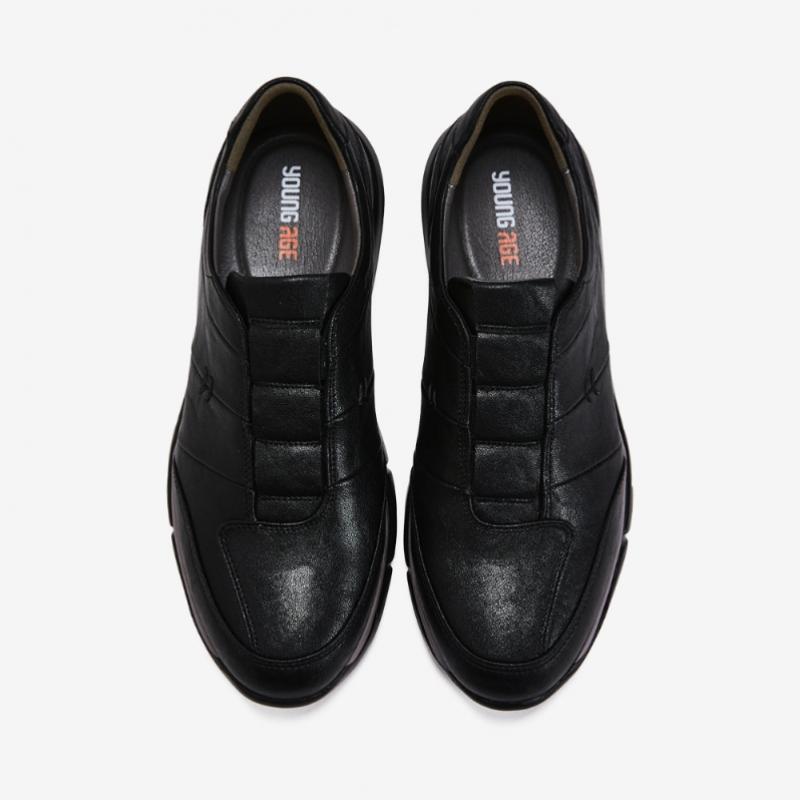 Young Age Men Lightweight Daily Casual Shoes Black