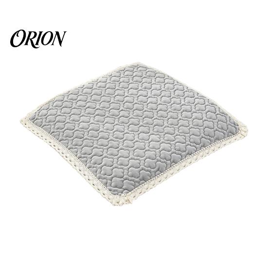 Cozy Velvet Seat Pads for Winter Plush Chair Pad with Ties, Non Slip Cushion Lace Trim, 16 x Inch Washable Dining Office Comfortable Dressing