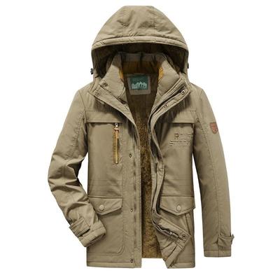 Men's Winter Loose Casual Jackets Middle-aged and Elderly Cotton-padded Jackets Cold-resistant Medium and Long Cotton-padded Clothes