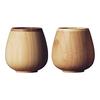 Rocking Vessel Glasses, 240ml, Pair, Bamboo, Dishwasher Safe, White/Brown, RV-116WB