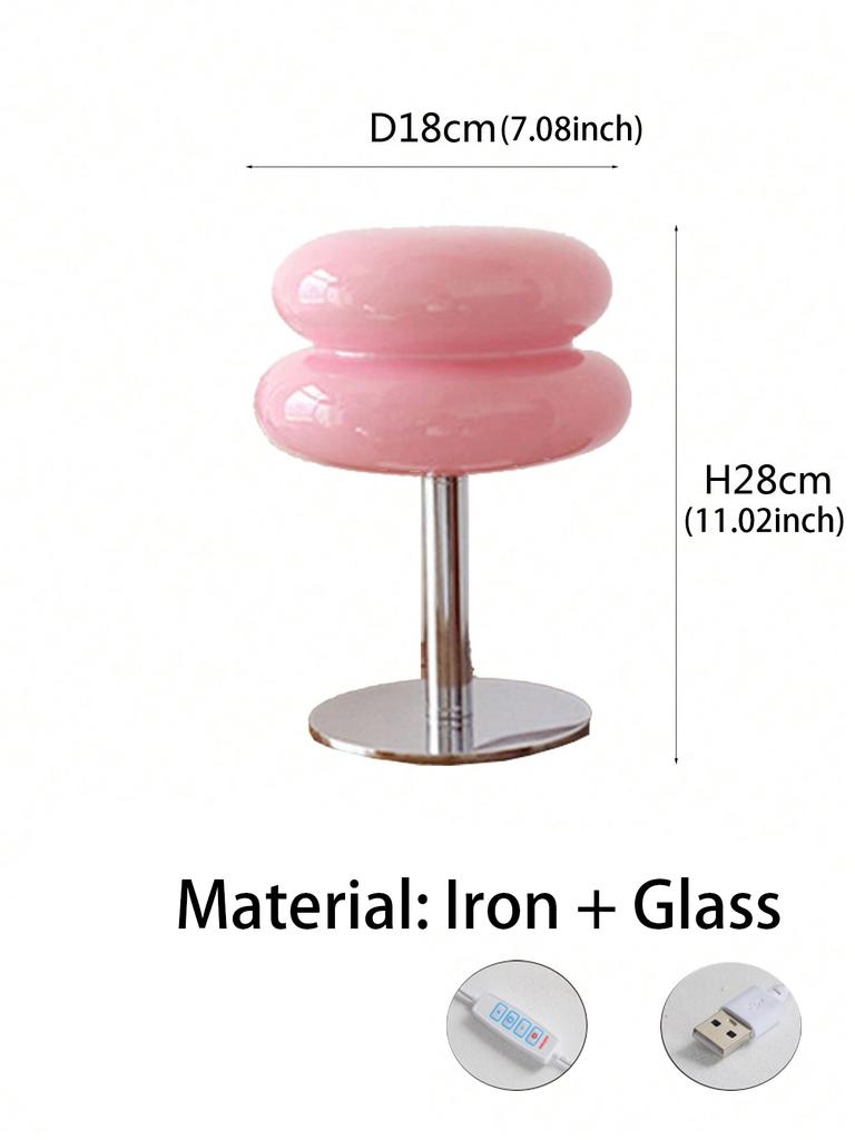 Vintage Table Lamp for Bedroom Mid Century Dimmable Night Light Aesthetic Egg Tart Desk Lamp Ambient Lighting for Living Room