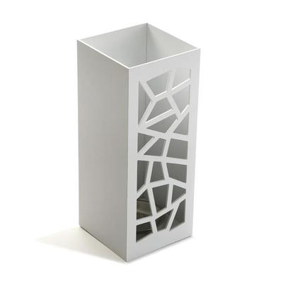 Umbrella Stand - Versa - Geometric - MDF Wood - White - 48.5 X 22 X 22 Cm