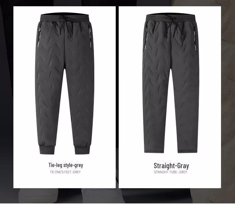 Men's Winter Lambskin Plus Velvet Waterproof Warm Outdoor Trousers