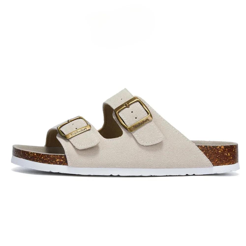 2024 New Summer Women's Cork Slippers Luxury Indoor Bottom Non Slip Shoes For Women Men Slippers Casual Beach Flip Flops Sandals