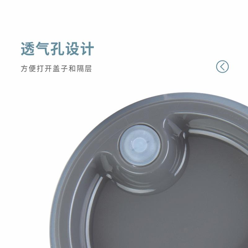 Stainless Steel Insulated Lunch Box for Students Adults Round Bento Food Container with Handle Portable Leak-Proof