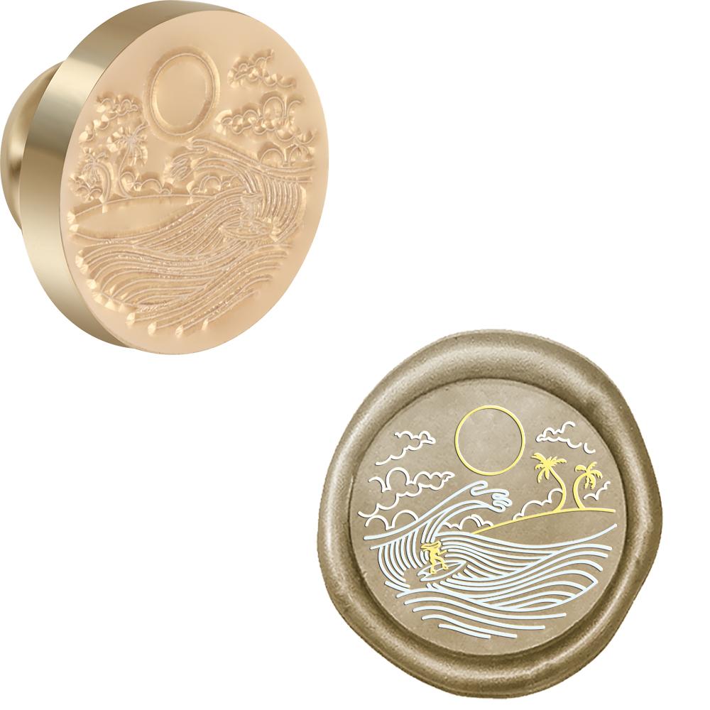 Weather theme Wax Seal Stamp Head Lightning Rain Clouds Removable Sealing Brass Stamp Head Olny for Creative Gift Envelopes