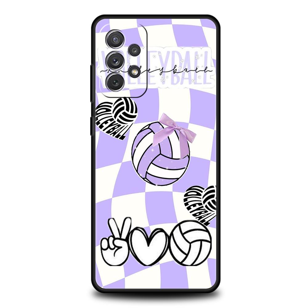 

Volleyball Painted Phone Case for Samsung Galaxy A73 A55 A53 A51 A35 A33 A32 A25 A23 A22 A15 A13 A17 A07 5G Soft TPU Shell Capas Samsung A41