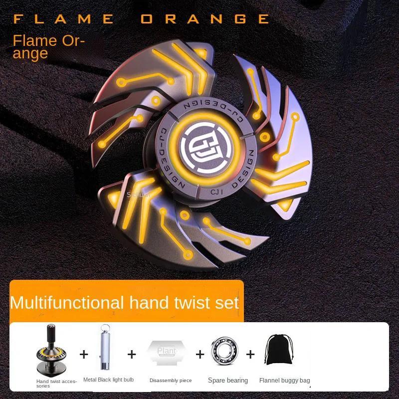 

АДЪЮДИКАЦИЯ Непоседа Игрушки Гироскоп для кончиков пальцев Многофункциональный Светящийся Цельнометаллический Детский Антистресс Долговечный Вращающийся Ручной Спиннер ПЛАМЯ