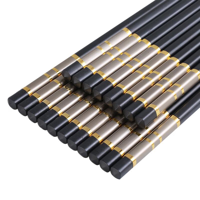 

NHZHIW Alloy Chopsticks, 10 Pairs