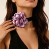 Collana Girocollo Elegante Rosa Stile Europeo - Design Camelia Dolce di Alta Gamma per Donne