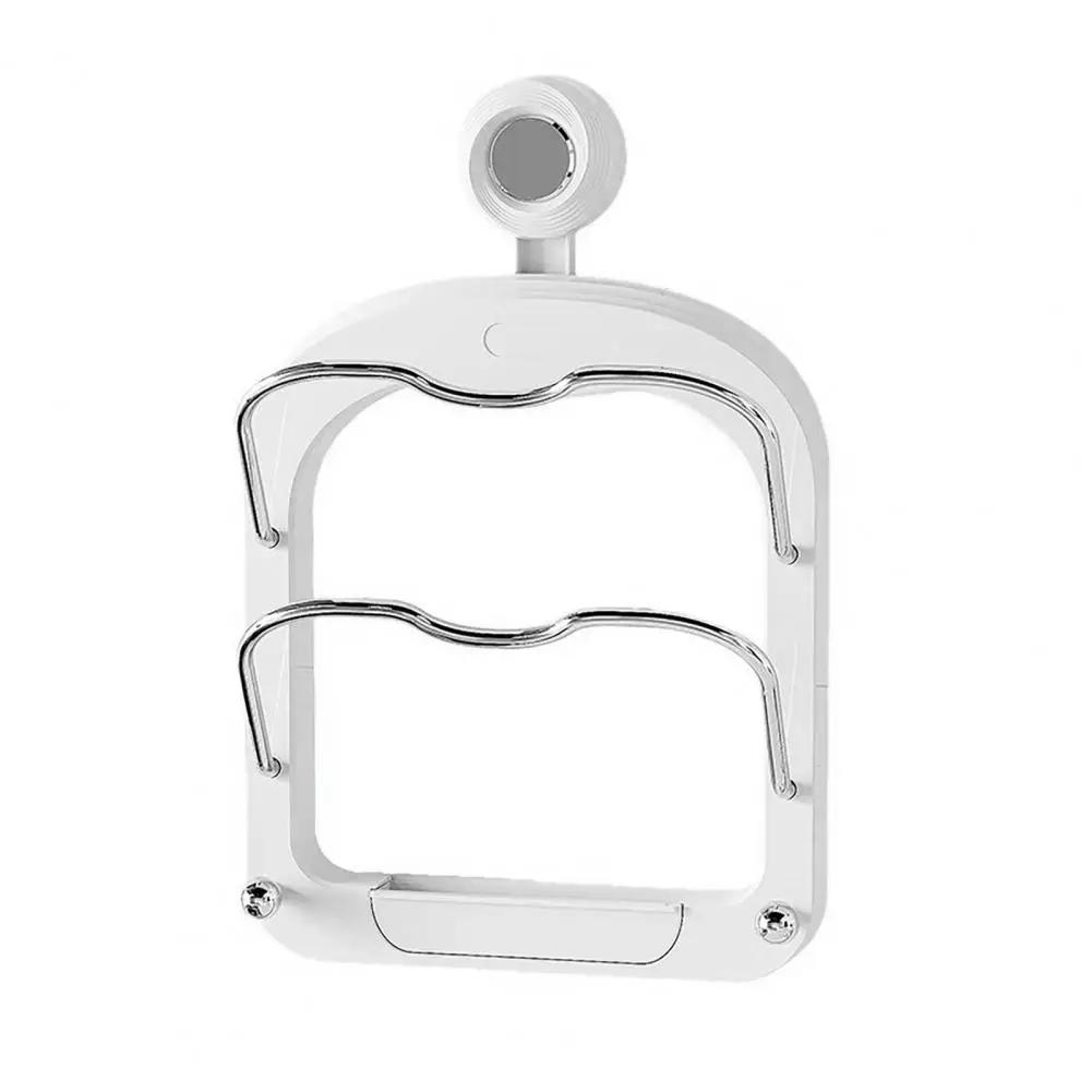 Suction Cup Double-Layer Pot Lid Rack Vegetable Board Rack Kitchen Storage Rack No Punching Kitchen Draining Rack