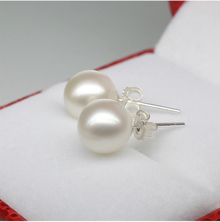 925 Sterling Silver Pearl Retro Stud Earrings For Women Luxury Designer Jewelry Accessories GaaBou