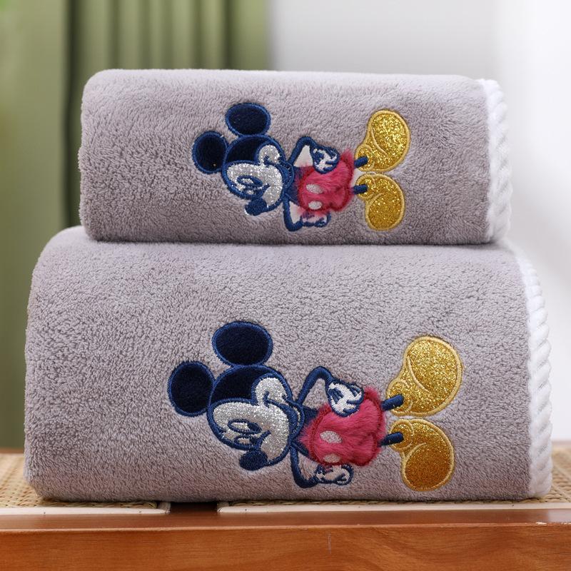 Strawberry Bear Donald Duck Cute Cartoon Coral Fleece Towel Household Water Absorption Soft No Hair Loss Quick Drying