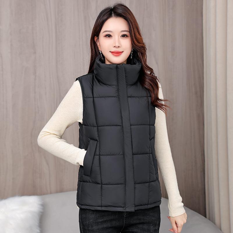 

Хлопковый жилет для матери среднего возраста, утолщенный, большого размера, осенне-зимний, повседневный, женский, куртка-жилет, теплая хлопковая одежда XXXL чёрный