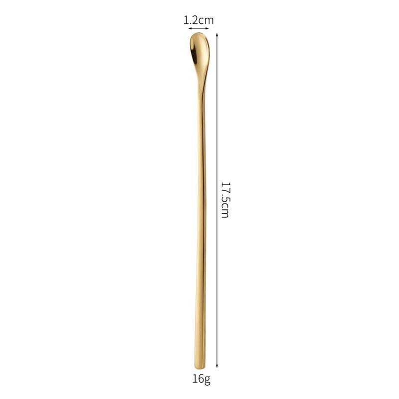 Korean Gold Stainless Steel Multi-Purpose Small Spoon for Coffee, Tea, and More