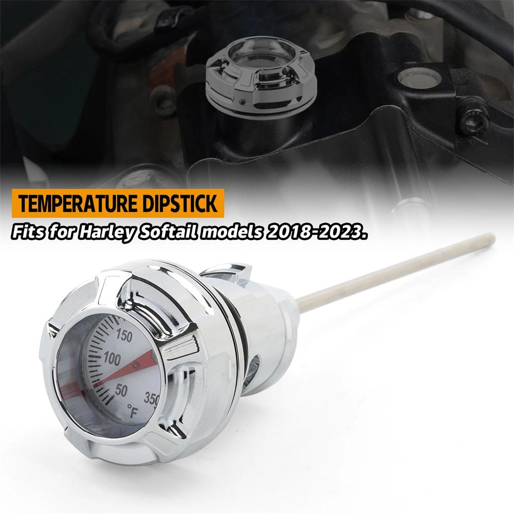 Aluminum Alloy Oil Temperature Dipstick For Harley Softail Models 2018-2023