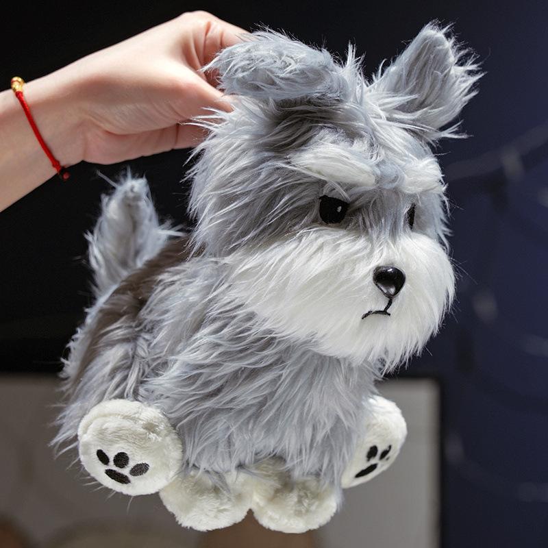 Highland Dog The Same Schnauzer Dog Doll Simulation Puppy Pet Children Plush Toy Schnauzer Doll