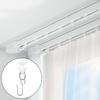62KD Set of 120 Curtain Rails Roller Hook for Smooth Drapery Movement in White
