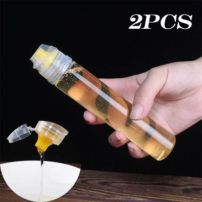 2 Pezzi Bottiglia Portatile per Condimenti da Cucina 90ML Mini Bottiglia Ketchup Piccolo Vaso Portatile Bottiglia Salsa di Soia per Insalata Ketchup Senape al Miele