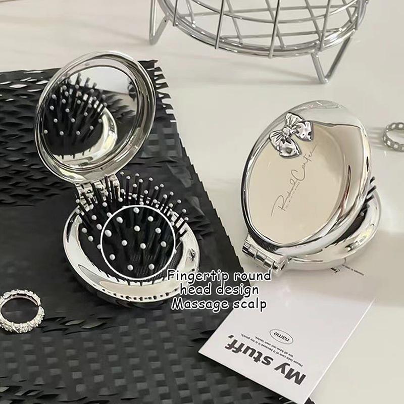 Bow Hairbrus Folding Massage Comb Head Massage Airbag Comb Anti-Static Portable Travel Girl Hair Combs Styling Tools