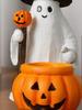 Halloween Cowboy Ghost Statue Pumpkin Pot Statue for Party Home Table Centerpieces Shelf Ornaments