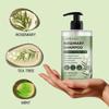 Rosmarin Shampoo mit Teebaum, Minze & Biotin, Kopfhaut-Wellness-Formel für alle Haartypen, Weiches, Gesund aussehendes Haar