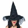 Spider Bat Halloween Witch Hat Pointed Cosplay Witch Hat Scary Black Pointed Cap  Halloween Party