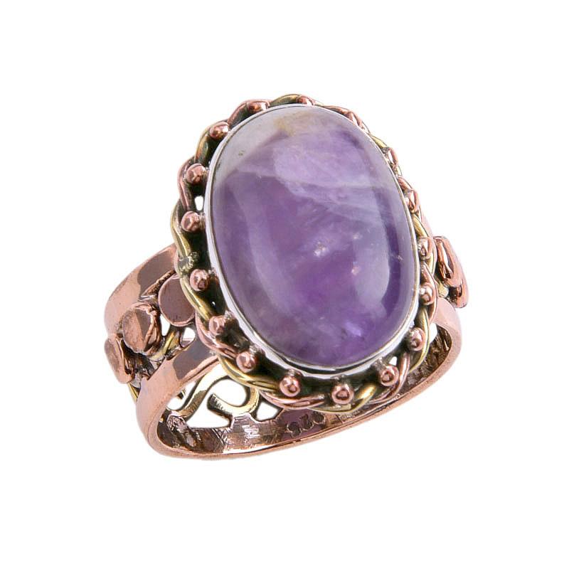 Natürlicher Tiffany Stein Edelstein Zweifarbig 925 Sterling Silber Geschenk Ring S.7 m1T07