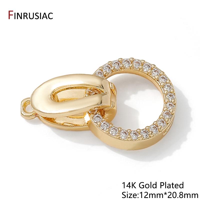 

14K Gold Plated Brass Zircon Pearl Clasps For Bracelet Necklace Making,Lock For Jewelry,DIY Jewelry Making Supplies 1 piece