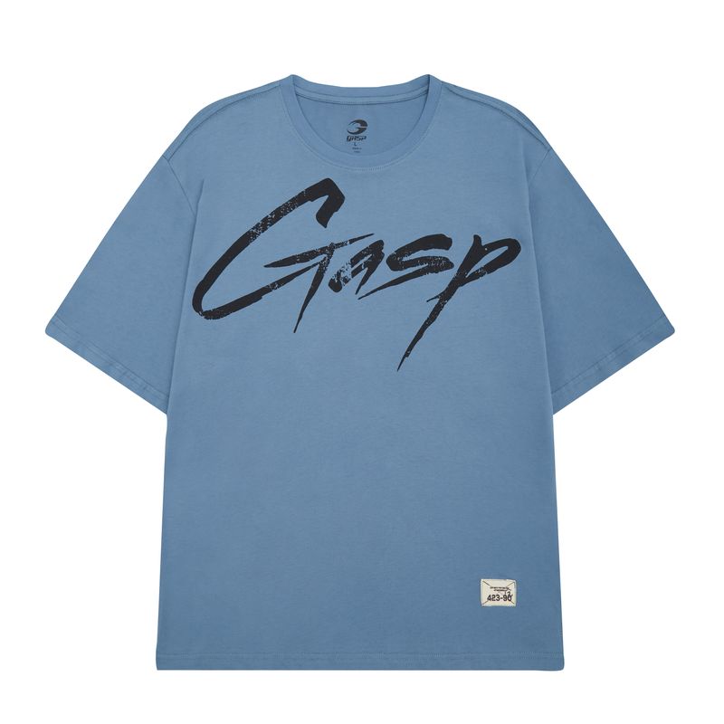 Вздох Новое Поступление Тренировочный Дышащий Фитнес Бодибилдинг Модный Трендовый Повседневный Новое Поступление Большого Размера Спортивный Бег Свободный Короткий Рукав Blue L (75-85 kg)