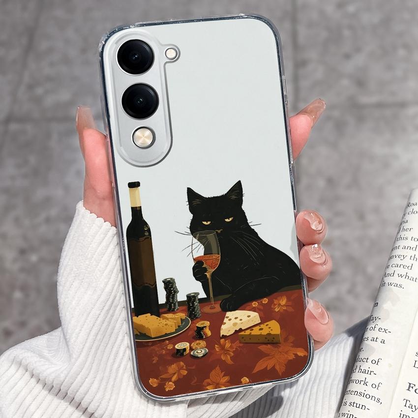 Fashion Casing For Vivo Y04 Y02 Y02a Y02s Y400 Pro X200 Ultra X200s Phone Case Lovely Cat Panda Shell Transparent TPU Soft Silicone Shockproof Housing