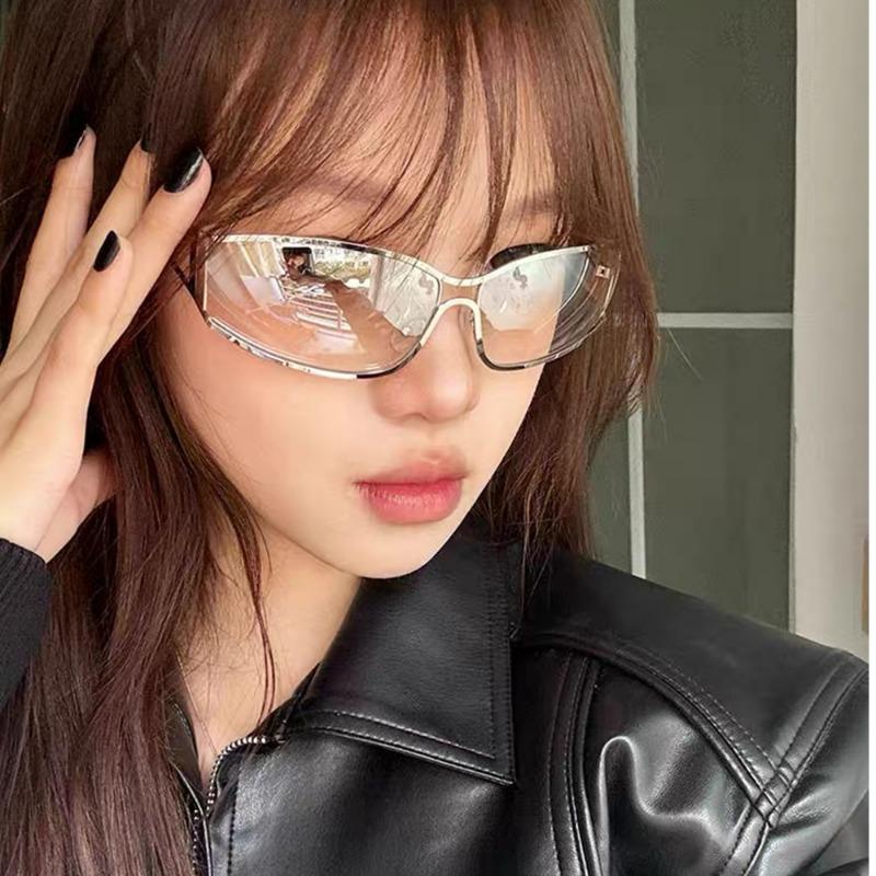 Retro Y2K Hohl-Sonnenbrille Mode Personalisierte Metall-Schutzbrille Sonnenbrillen für Damen Mann Sommer Tourismus Sonnenschutz Brillen