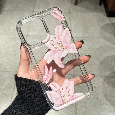 Lily Flower Shockproof Phone Case For iPhone 17 Air 16 16e 15 13 12 11 Pro Max Pro Plus Anti-Scratch Slim Fit Funda Cover