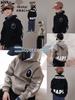 Trendy Japanese Style Boys' Hooded Fleece-Lined Autumn/Winter Sweatshirt