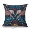 Tropical Plant Elephant Animal Pattern Home Decoration Cotton Linen Sofa Seat Cushion Cover