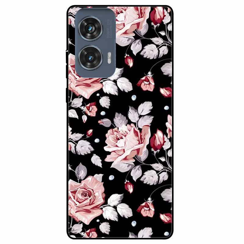 For Moto Edge 50 Fusion Case Silicone Space Animal TPU Soft Black Cover For Motorola Edge 50 Fusion Cases 50Fusion Cool TPUCover