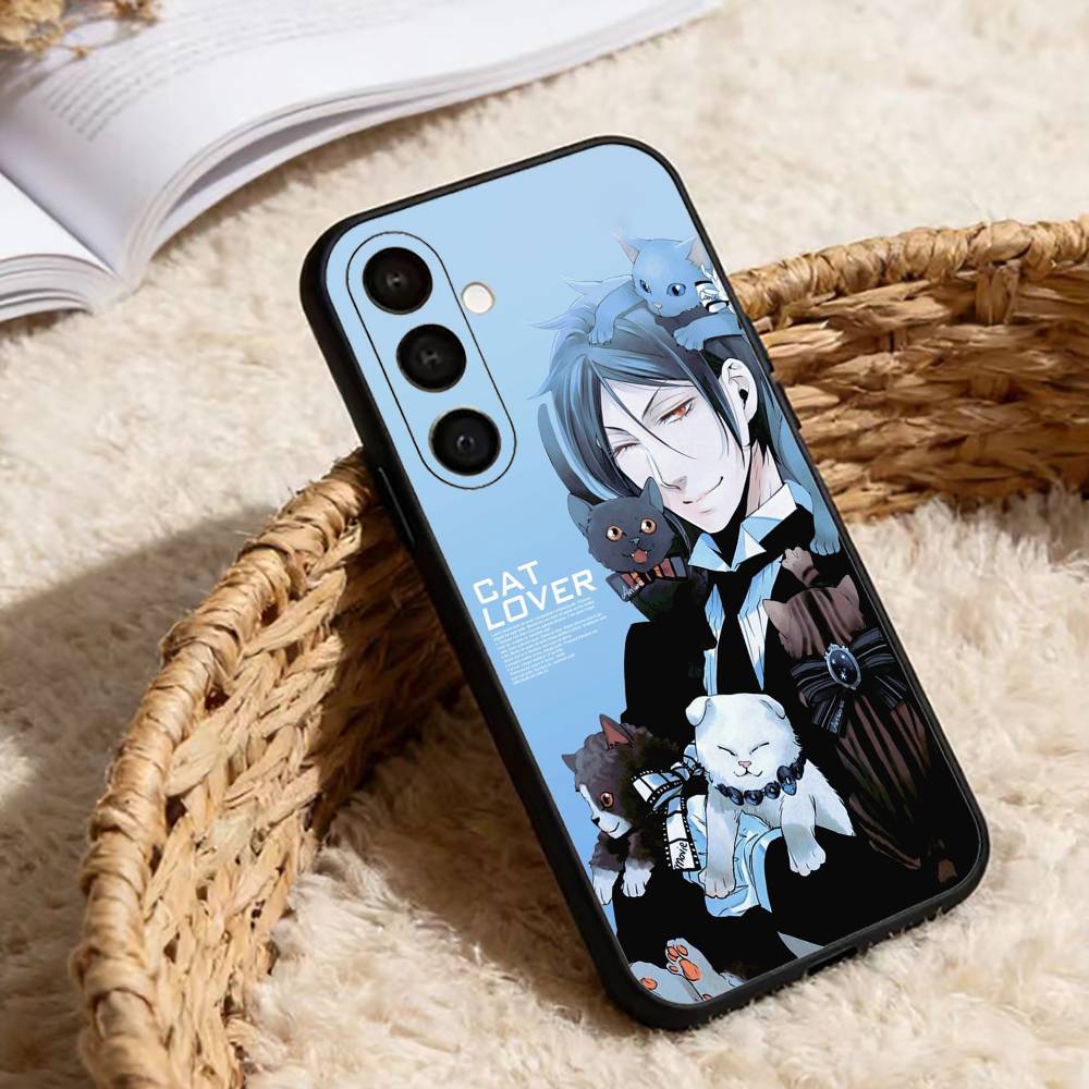 Schwarze B-Butler Anime Sebastian Handyhülle Für Samsung Galaxy A91,80,73,72 ,71,53,52,32 ,31,22,21s,20,Weiche Schwarze Hülle