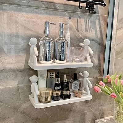 Wall-Mounted Shelves with Humanoid Figures - Storage Rack for Bathroom, Kitchen, or Bathroom Decor, Bathroom Shelves, Bathroom Decor Shelves