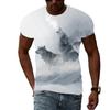 Men Fashion Short Sleeve 3d Print T Shirt Round Neck Summer Plus Size Tees