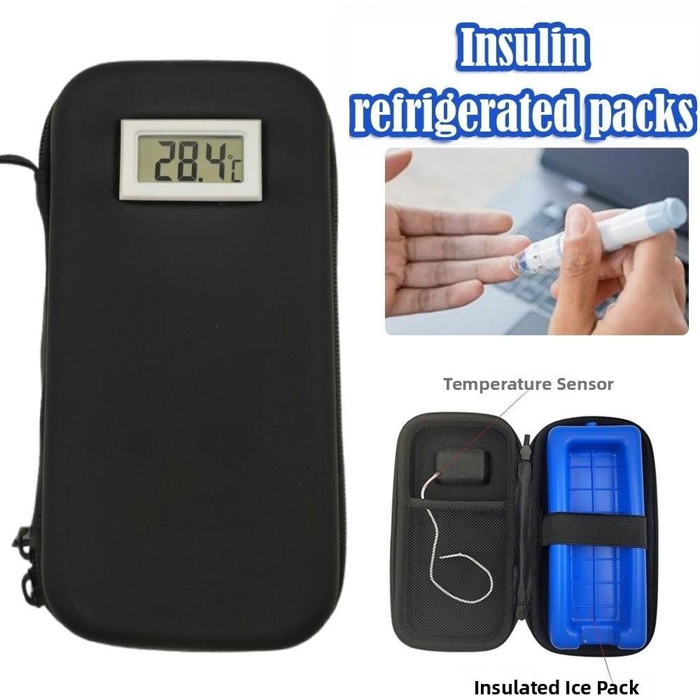 With Thermometer Display Insulin Cooler Travel Case Waterproof Thermal Insulated Refrigerated Medicine Organizer Bag