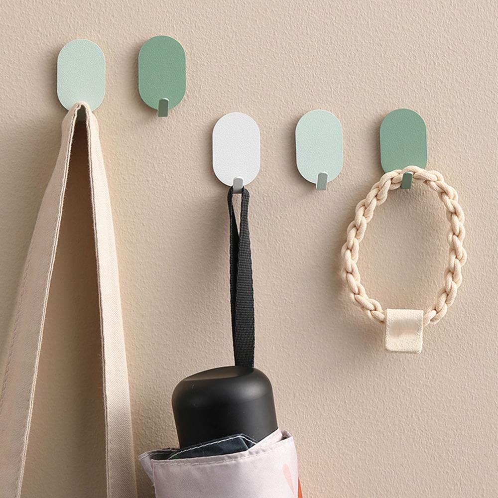 8 PCS Easy Install Adhesive Hook Iron Robe Hook Simple Coat Hook  Home Supply